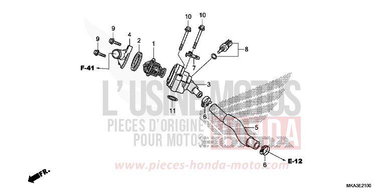 THERMOSTAT de NC750X "Méca" SWORD SILVER METALLIC (NHA95) de 2017